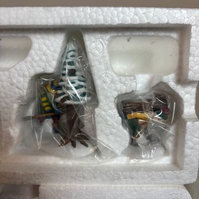 LOT 91: Dept 56 Dickens Village Accessories & North Pole Series Reindeer Flight School w/Original Boxes