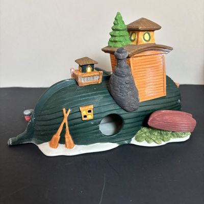 LOT 87: Dept 56 Dickens Village Houses w/Original Boxes: Leacock Poultry, Peggotty's Seaside Cottage, Betsy Trotwood's Cottage