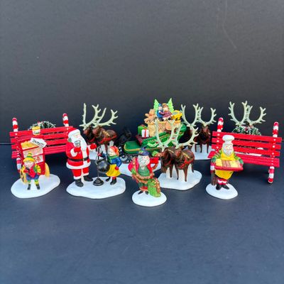 LOT 138: Department 56 Heritage Village Collection Christmas Figurines Lot with Boxes