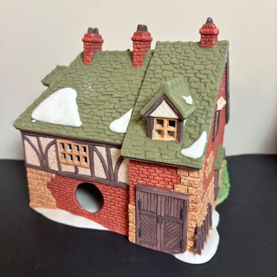 LOT 85: Dept 56 Dickens Village Series: Nicholas Nickleby Cottage, Bishops Oast House & Walpole Taylors