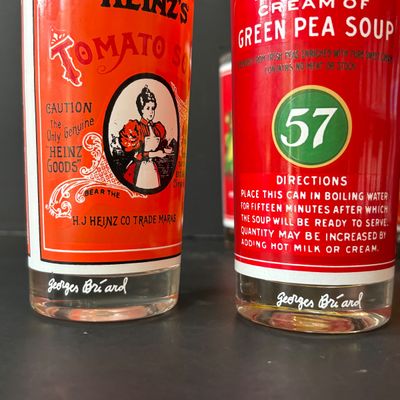 LOT 151: Vintage Georges Briard Heinz Label Drinking Glasses - Set of 5
