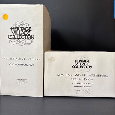 LOT 150: Dept 56 New England Series Sleepy Hollow & Old North Church