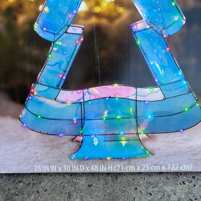 LOT 66: Set of 3 Flat-Tastics Iridescent Christmas Tree 48"