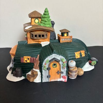 LOT 87: Dept 56 Dickens Village Houses w/Original Boxes: Leacock Poultry, Peggotty's Seaside Cottage, Betsy Trotwood's Cottage