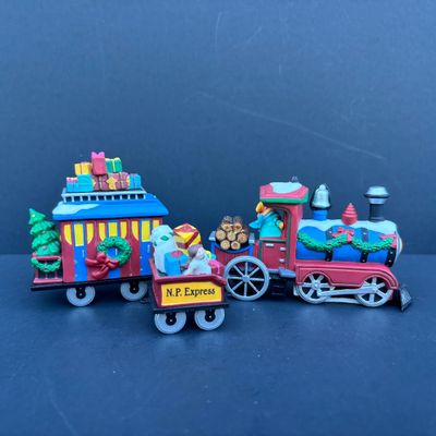 LOT 80: Dept 56 Accessories w/Original Boxes: Snow Cone Elves, Santa's Little Helpers, North Pole Express, Wrought Iron Fence, Candy...