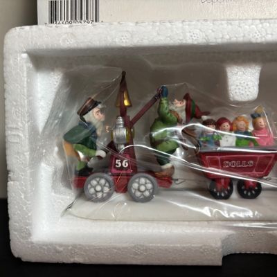 LOT 93: Dept 56 North Pole Series The Elf Spa & Heritage Collection Accessories: I'll Need More Toys, Baker Elves, Toy Maker...