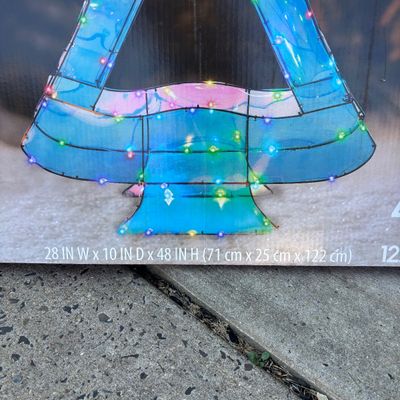 LOT 65: Set of 3 Flat-Tastics Iridescent Christmas Tree 48"