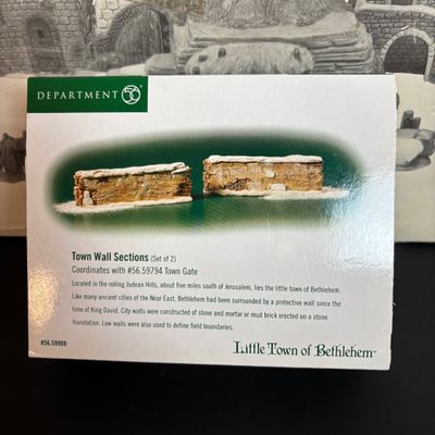 LOT 89: Dept 56 Postern, Town Wall Section & Little Town of Bethlehem