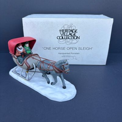 LOT 79: Dept 56 Accessories w/Original Boxes: Popcorn Vendor, Dickens' Carolers, Last Minute Delivery, All Around the Town,...