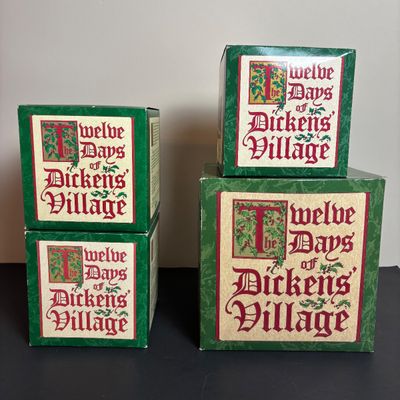 LOT 98: Dept 56 Twelve Says of Dickens Village: Eleven Lords A-Leaping, Seven Swans A-Swimming, Nine Ladies Dancing, Twelve Drummers...