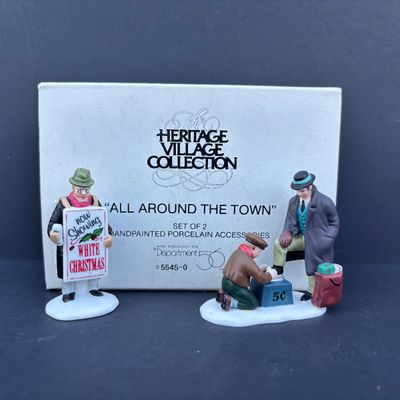 LOT 78: Dept 56 Accessories w/Original Boxes: Holiday Deliveries, Busy Sidewalks, Classic Cars, Santa & Mrs. Claus, All Around the Town