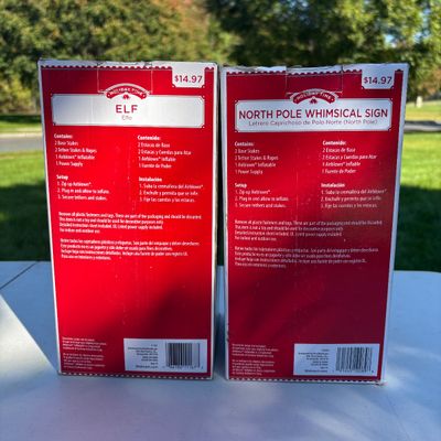 LOT 71: Christmas Inflatable Outdoor Lawn Decorations - 3pcs