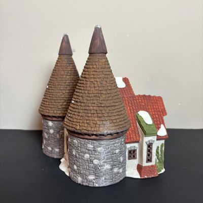 LOT 85: Dept 56 Dickens Village Series: Nicholas Nickleby Cottage, Bishops Oast House & Walpole Taylors