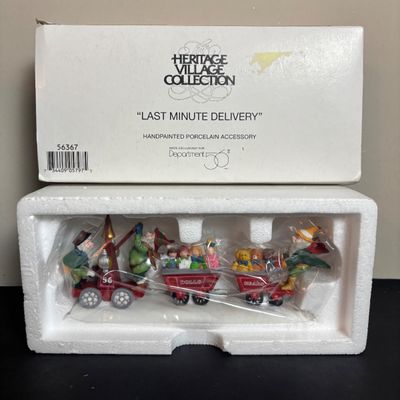 LOT 93: Dept 56 North Pole Series The Elf Spa & Heritage Collection Accessories: I'll Need More Toys, Baker Elves, Toy Maker...