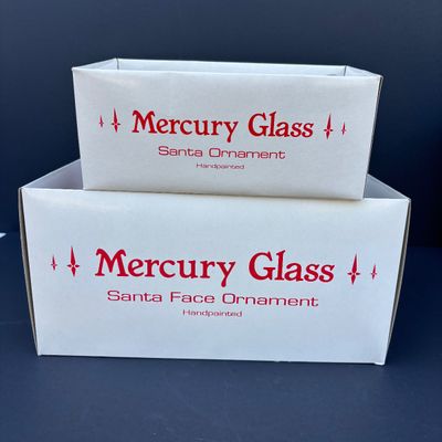 LOT 73: Dept 56 Hand Blown Mercury Glass Ornaments in Original Boxes