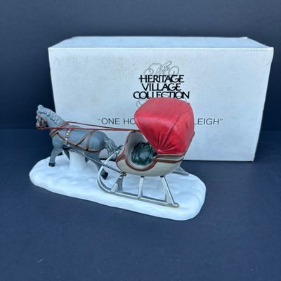 LOT 79: Dept 56 Accessories w/Original Boxes: Popcorn Vendor, Dickens' Carolers, Last Minute Delivery, All Around the Town,...
