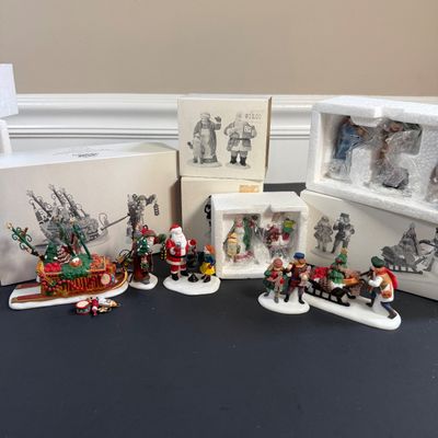LOT 42: Dept 56 Holiday Accessories - Father Christmas's Journey, Tis the Season, Santa & Mrs. Claus, Gingerbread Vendor, Street...
