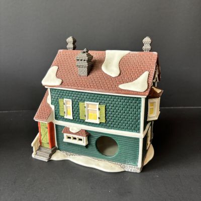 LOT 147: Dept 56 New England Series Old North Church & Captain's Cottage along with Dickens Series Coble Police Station