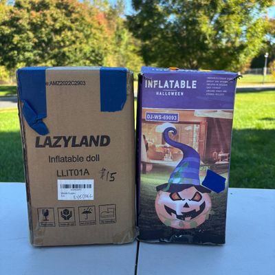 LOT 105: Halloween Inflatable Outdoor Lawn Decorations 3pcs