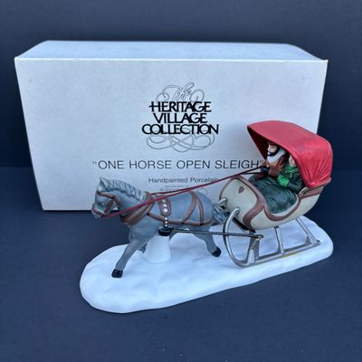 LOT 76: Dept 56 Accessories w/Original Boxes: Sing a Song for Santa, Carolers on the Doorstep, Violet Vendor- Chestnut Vendor-Carolers,...