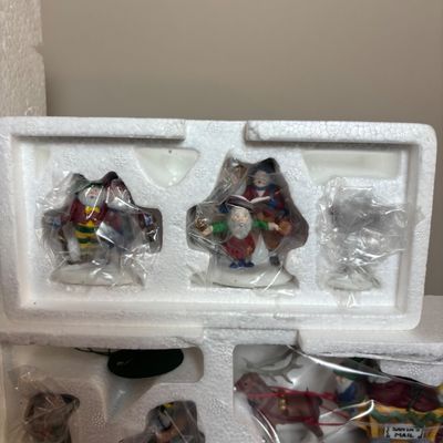 LOT 91: Dept 56 Dickens Village Accessories & North Pole Series Reindeer Flight School w/Original Boxes