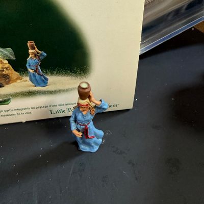 LOT 48: Dept 56 Little Town of Bethlehem - Town Gate, Gatekeeper's Dwelling and Holiday Time Nativity Accessory Pain Trees