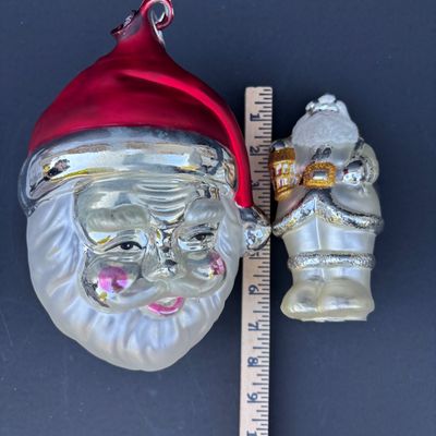 LOT 73: Dept 56 Hand Blown Mercury Glass Ornaments in Original Boxes