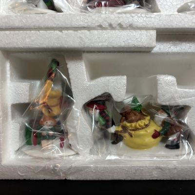 LOT 91: Dept 56 Dickens Village Accessories & North Pole Series Reindeer Flight School w/Original Boxes