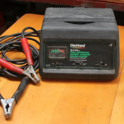 DieHard 15/2/125 Amp fully automatic battery charger and engine starter, showing some wear from use.