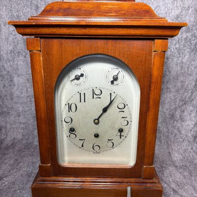 German Westminster Chime Three-Train Mantel Clock