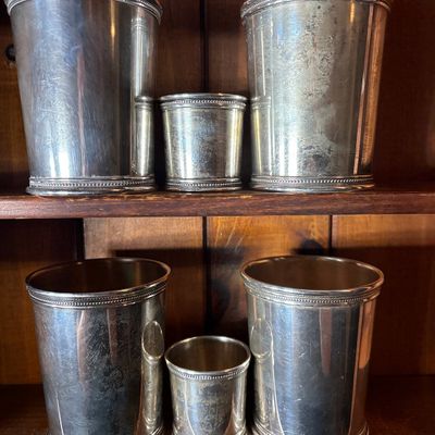 Set of Sterling Silver Mark J. Scearce Mint Julep Cups and Tumblers