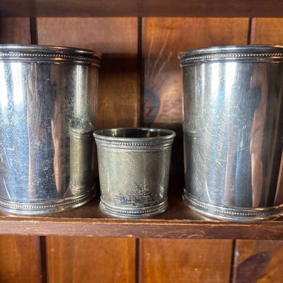 A Trio of Mark J. Scearce Sterling Silver Mint Julep Cups