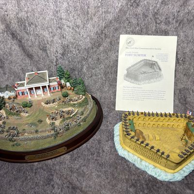A Pair of Civil War Diorama Sculptures Depicting Marye's Heights and Fort Sumter