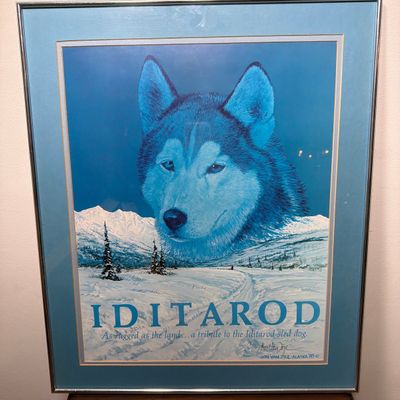 Jon Van Zyle Signed Iditarod Alaskan Sled Dog Race Poster
