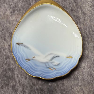 Bing and Grondahl Seagull Pattern Porcelain Shell Shaped Dish