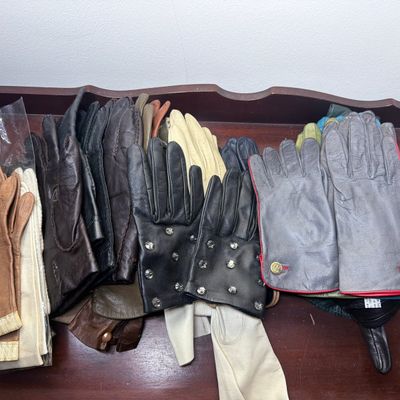 An Assortment of Women’s Leather Dress and Winter Gloves Including Charter Club, Nordstrom, Aris, Fownes, and Alexette
