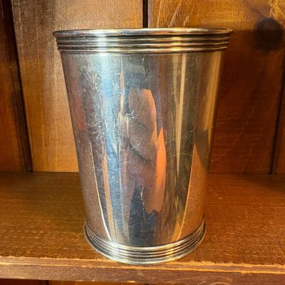 American Sterling Silver Mint Julep Cup with Reeded Rim and Base by Trees