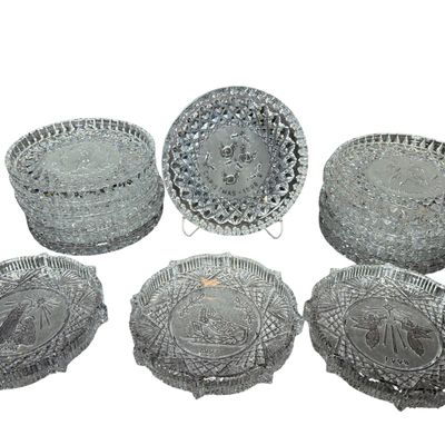 A Collection of Waterford Cut Crystal Christmas Commemorative Plates