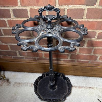 Victorian Cast Iron Umbrella and Walking Stick Stand