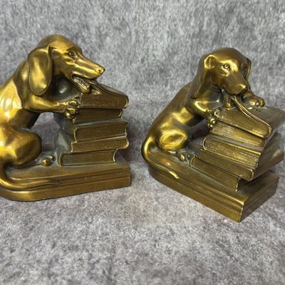 A Pair of Philadelphia Manufacturing Co. Cast Metal Dachshund Bookends