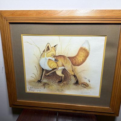 Jim Oliver Signed Limited Edition Offset Lithographic Print Red Fox
