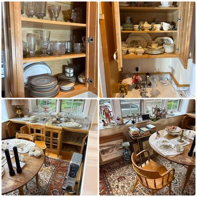 Huge Kitchen & Sunroom contents lot - China, antiques, art, collectibles and more!