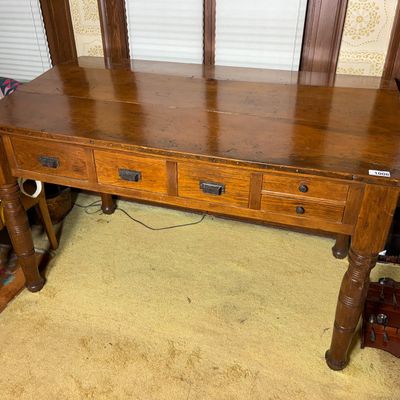 Large American Shop or Store Slant Top Writing Desk