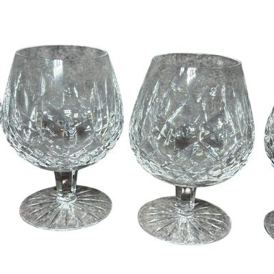 A Set of Four Waterford Crystal Lismore Brandy Snifters