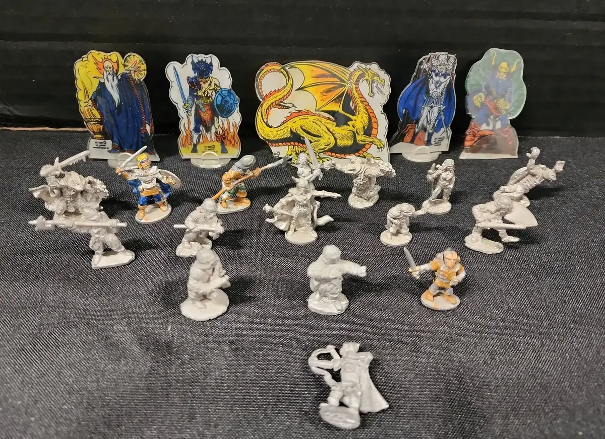 Vintage Fantasy Figures - Dungeons & Dragons Acrylics, Metal Figurines, Painted & Unpainted 