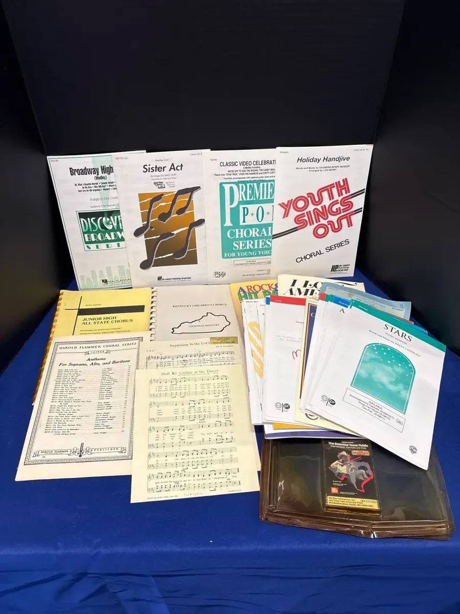 VTG Choir Sheet Music - Grease, Elton John, Hal Leonard, Broadway + Fiddle Cassette