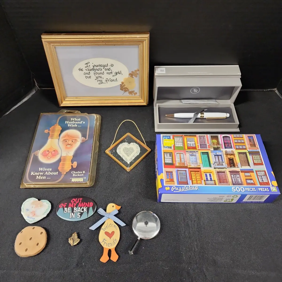 Vintage Household - Things Remembered Pen, Magnets, Friend Picture Frame, Puzzle