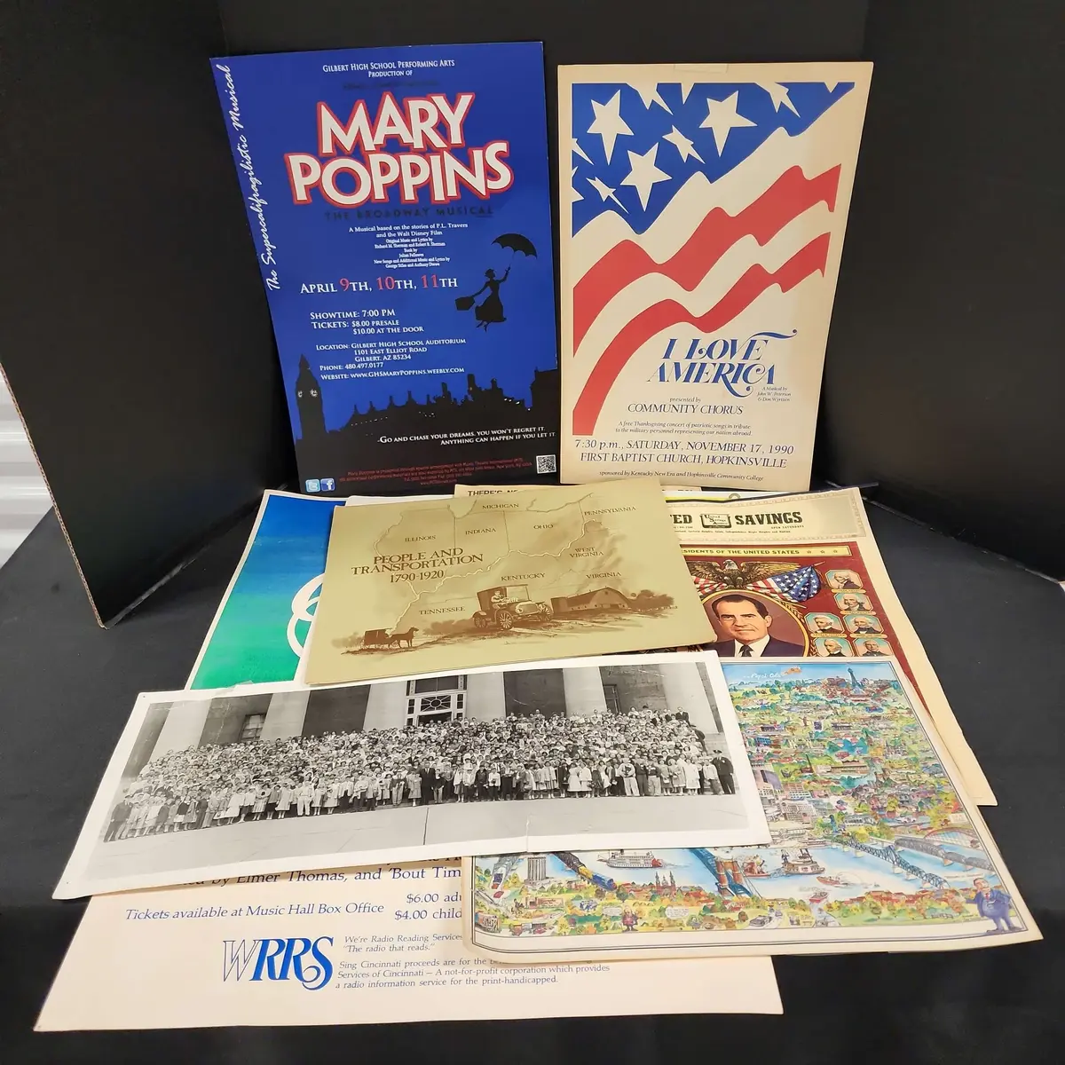 Mystery Prints & Posters - Ohio, Gilbert AZ, Cincinnati, President's, Musicals