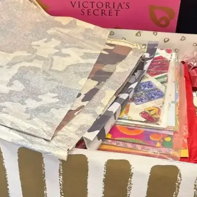 Gift Wrap Assortment - Tissue Paper, Bags, Ribbons, Bows, Gift Card Box