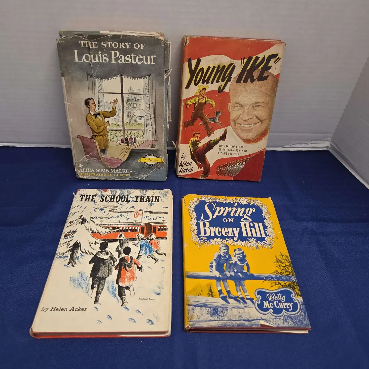 Vintage Hardbacks - Young "Ike", The School Train, Spring On Breezy Hill